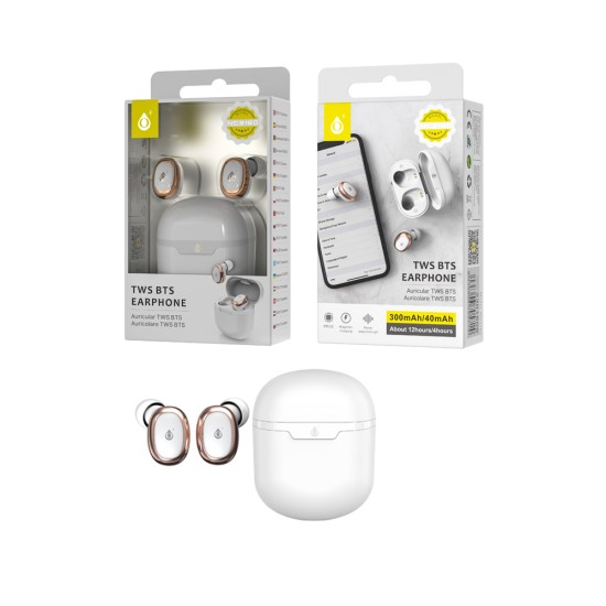 FONES DE OUVIDO BLUETOOTH ONEPLUS OR NC3160 TWS/CONTROLE DE TOQUE/MÃOS LIVRES 300MAH, (2301609) DOURADO FONES DE OUVIDO BLUETOOTH ONEPLUS OR NC3160 TWS/CONTROLE DE TOQUE/MÃOS LIVRES 300MAH, (2301609) DOURADO